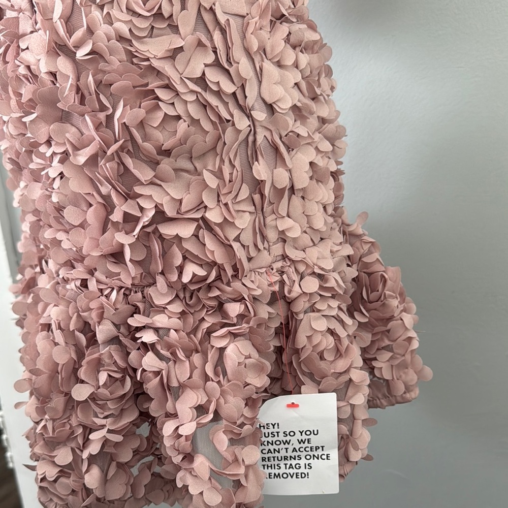 ASOS Luxe size 2 Floral Lace Bardot top skirt Set in Pink mauve - Picture 11 of 16